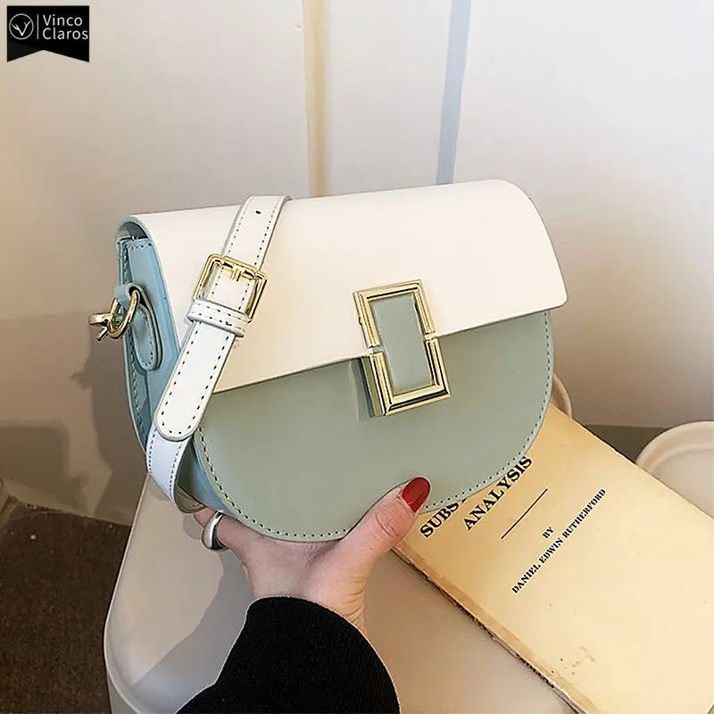 VC Spring New Women's Shoulder Bags Simple Fashion Designer Saddle Bag Crossbody Bags for Women Messenger Bag Women Leather
