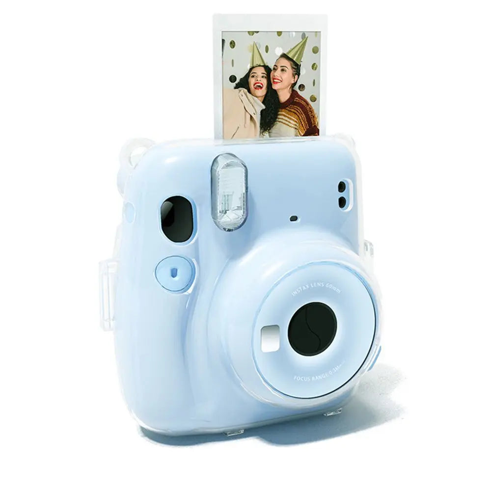 3 in 1 Transparent Shoulder Strap Storage Case Camera Cover Photo Bag Protective Shell For Fujifilm Instax Mini 11