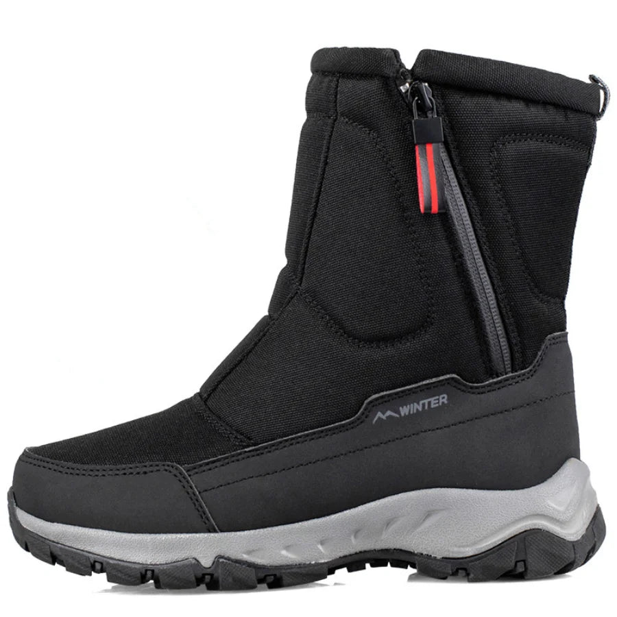 Women Snowboots Women's Winter Shoes Couple Snow Boots Ankle Boots Canvas Plush Boots Zipper Platform Boots Botas Mujer