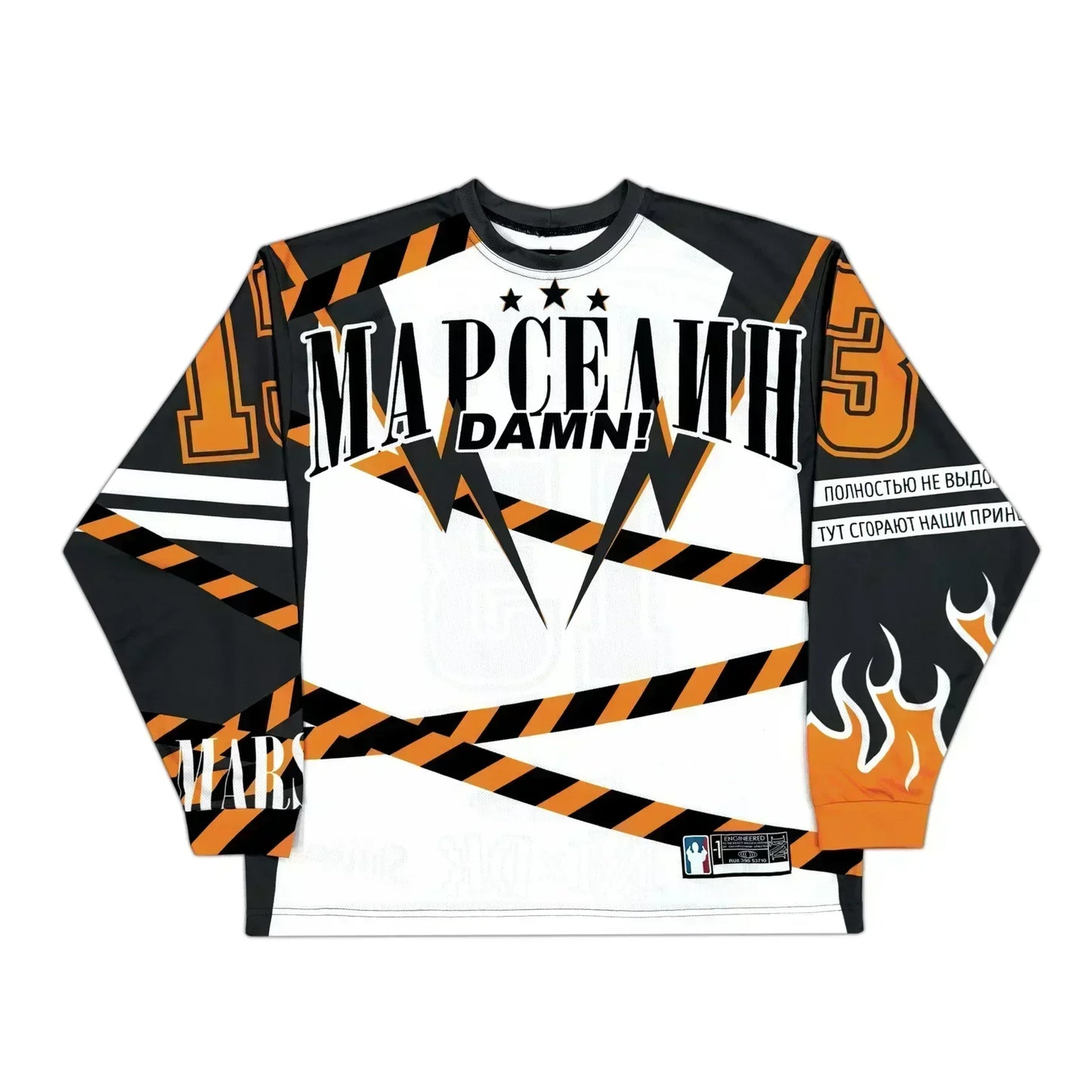 Y2k марселин Jersey Long Sleeves T-shirt Harajuku Vintage Streetwear Casual Baseball Jersey Casual Top Oversized Women Clothing