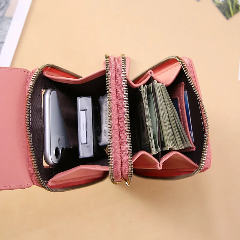 Women Bags Soft Leather Wallets Touch Screen Cell Phone Purse Crossbody Shoulder Strap Handbag for Female Cheap Women's Bags