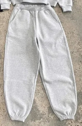 American high street casual sports couple suit autumn solid color hooded sweatshirt loose sweatpants daily home commuting hoodie