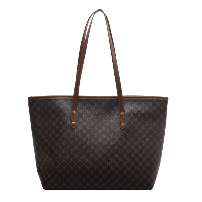 Simple Big Tote Bag Hot Solid Colour Women's Bag Fashion PU Luxury Designer Bags Leisure Print Advanced High Capacity Hand Bag