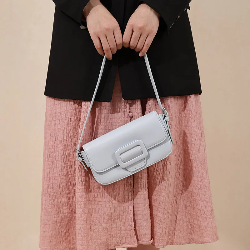 Coolcept 2023 New Women's Bags High Quality Street Style Armpit Shoulder Bag Fashion Buckle Casual Zipper Handbag Candy Color