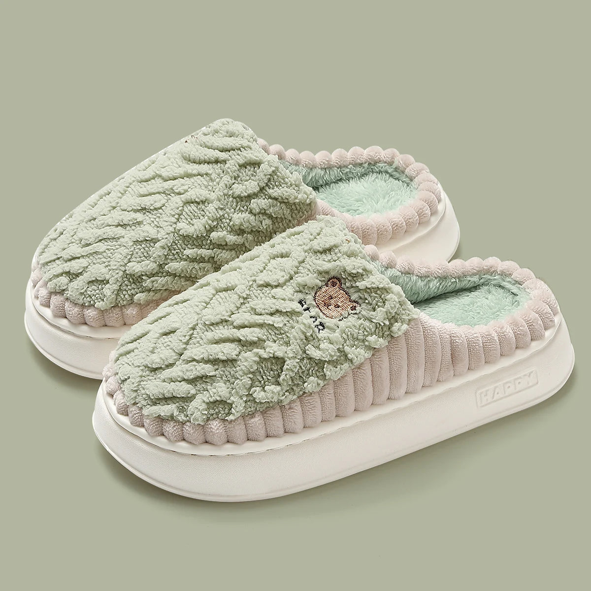 Cotton Slippers Mens Womens Autumn Winter Indoor Living and Home Warming 2024 New Fur Slippers For Lovers In Winter For Home Use