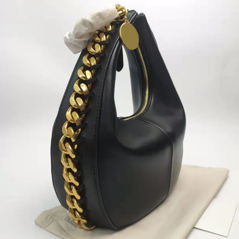 2022 TOP Leather Shoulder Bag Women's Fashion Armpit Bag Large Chain Hand Woven Handbag Large Capacity Handbag Ladies Purse