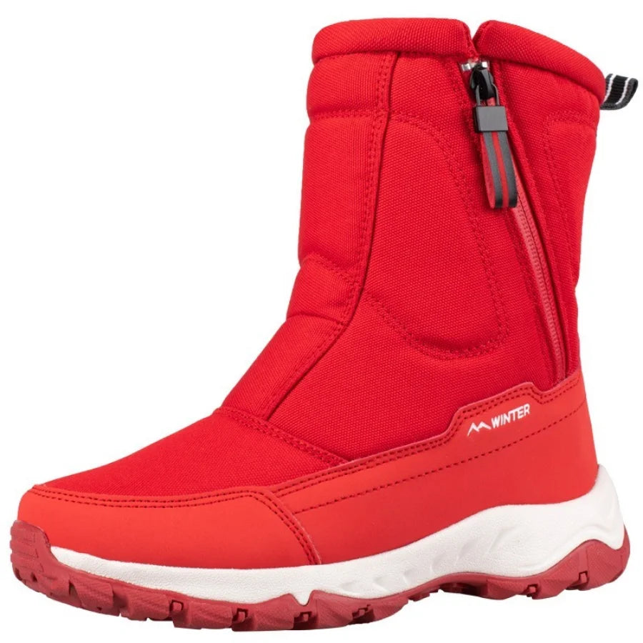 Women Snowboots Women's Winter Shoes Couple Snow Boots Ankle Boots Canvas Plush Boots Zipper Platform Boots Botas Mujer