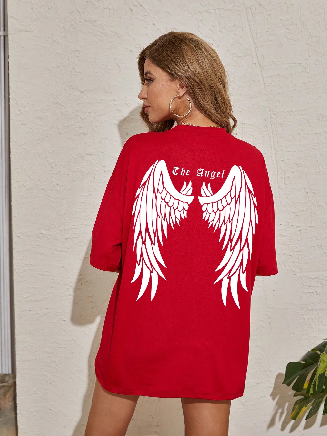 Dark Angel Wing Hot sale Graphic Printed T-Shirts For Women Loose Oversized Clothing Hip Hop Street Tshirt Cotton Short Sleeves