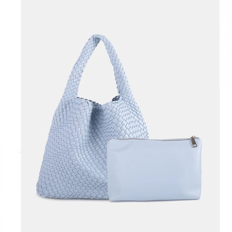 ZR DIARY Handmade Woven Bag Women PU Leather Large Capacity Totes Fashion Shoulder Bag 224BZ9389-1