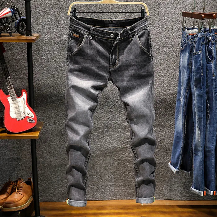 2022 Autumn New Fashion Boutique Stretch Casual Mens Jeans Skinny Jeans Men Straight Mens Denim Jeans Male Stretch Trouser Pants