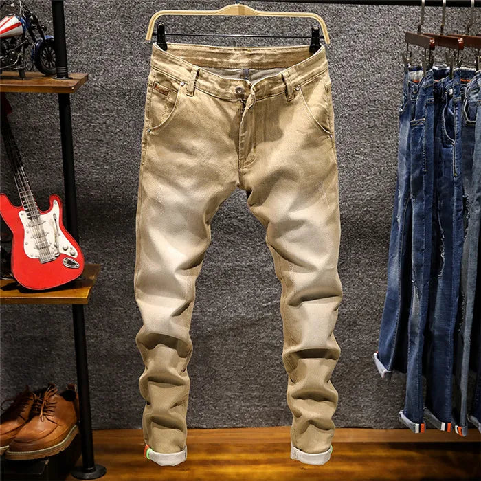 2022 Autumn New Fashion Boutique Stretch Casual Mens Jeans Skinny Jeans Men Straight Mens Denim Jeans Male Stretch Trouser Pants