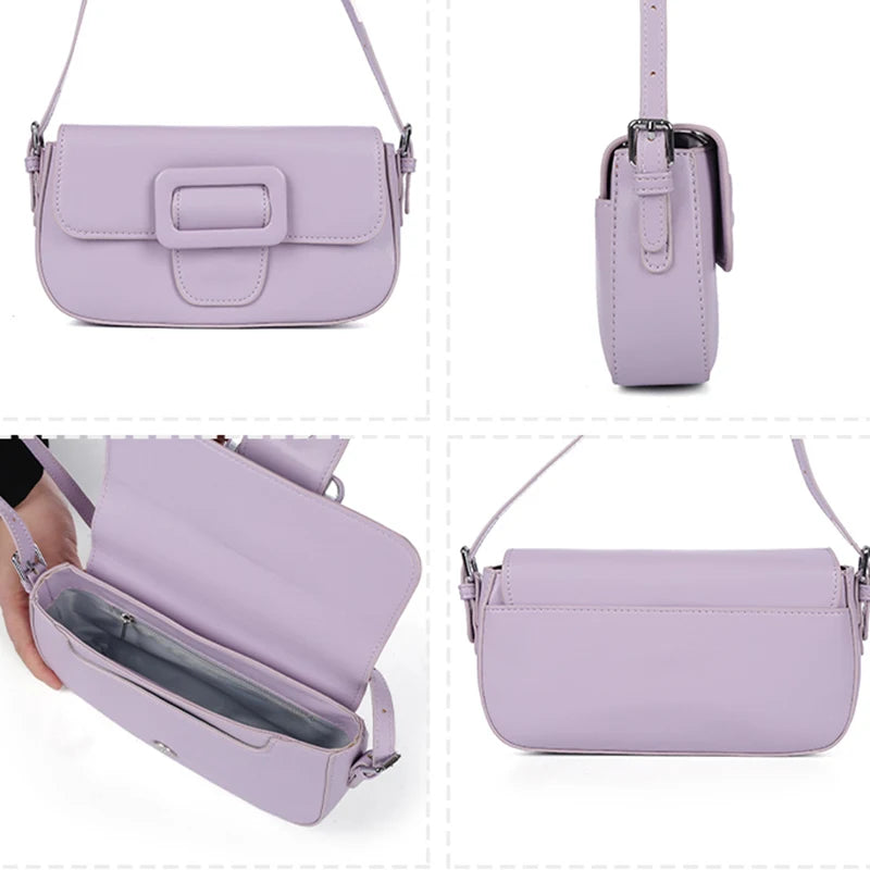 Coolcept 2023 New Women's Bags High Quality Street Style Armpit Shoulder Bag Fashion Buckle Casual Zipper Handbag Candy Color