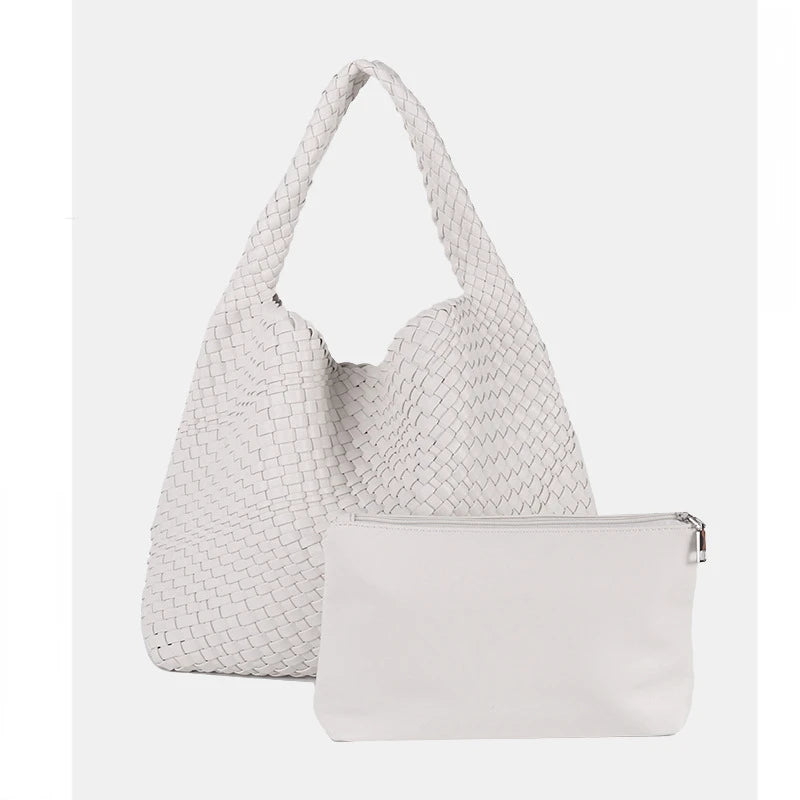 ZR DIARY Handmade Woven Bag Women PU Leather Large Capacity Totes Fashion Shoulder Bag 224BZ9389-1