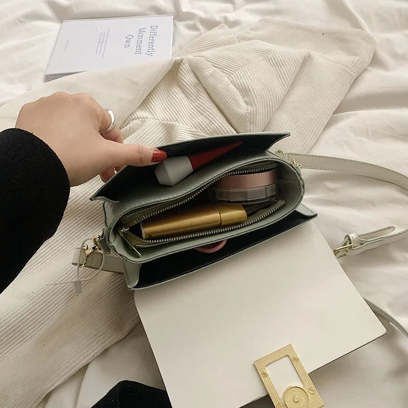 VC Spring New Women's Shoulder Bags Simple Fashion Designer Saddle Bag Crossbody Bags for Women Messenger Bag Women Leather