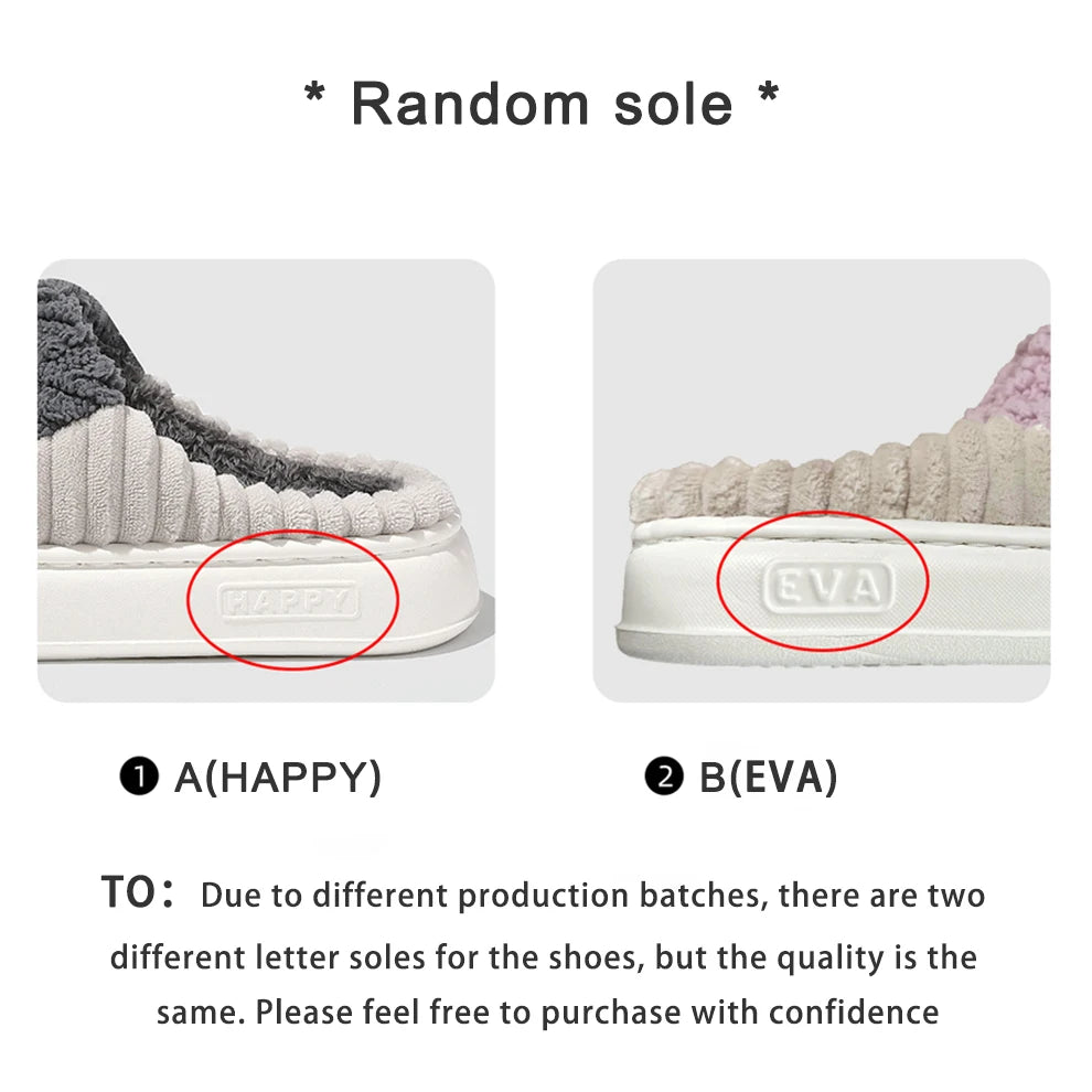 Cotton Slippers Mens Womens Autumn Winter Indoor Living and Home Warming 2024 New Fur Slippers For Lovers In Winter For Home Use