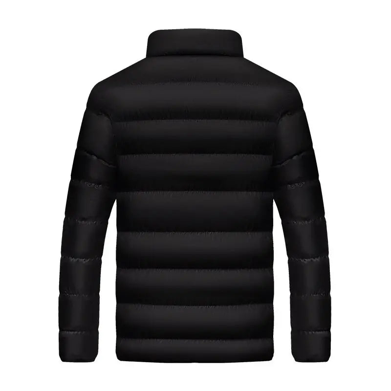 2022 New Men's Fashion Jacket Men's Waterproof Windproof Jacket Winter Warm Autumn Zipper Men's Coat Solid Large