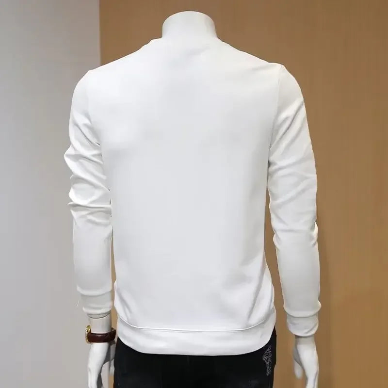 Winter Warm Men's Sweater Japan Harajuku High Street Cotton Sweatshirt Plush Thick Oversized O Neck Print Top Men's Clothes 2023