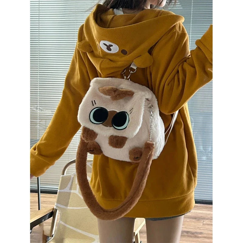 Deeptown Kawaii Zip Up Hoodies Women Oversized Japanese Girl Preppy Style Cute Bear Sweatshirts Sweet Lolita Embroidered Tops