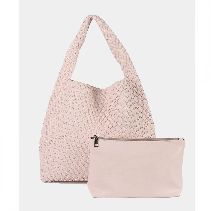 ZR DIARY Handmade Woven Bag Women PU Leather Large Capacity Totes Fashion Shoulder Bag 224BZ9389-1