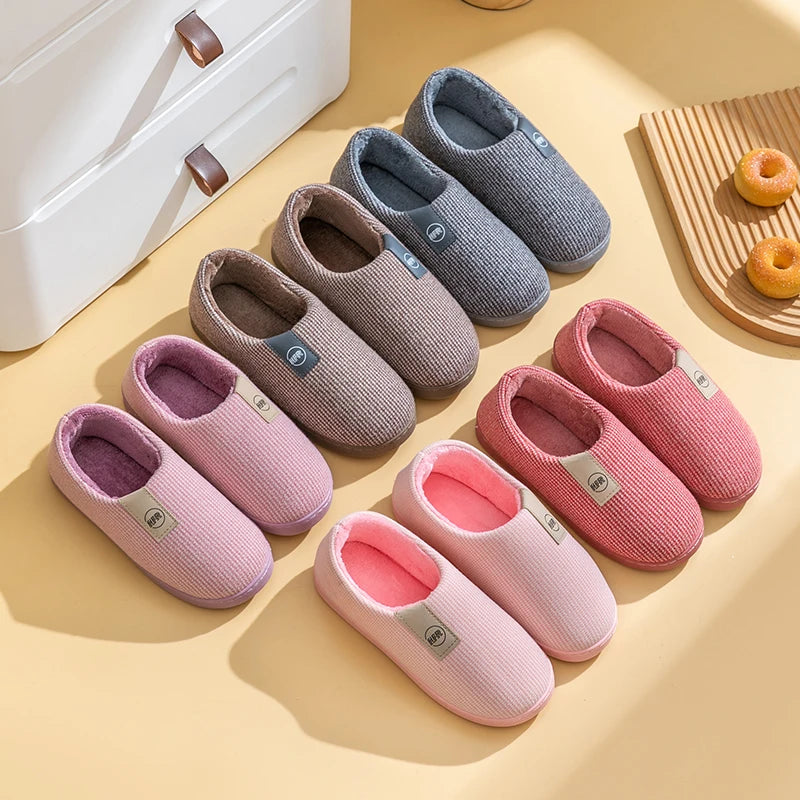 2023 Winter Warm Shoes Woman Men Indoor Slippers Soft Plush Lovers Home Floor Slipper Anti-slip Ladies Bedroom Slides SH08212