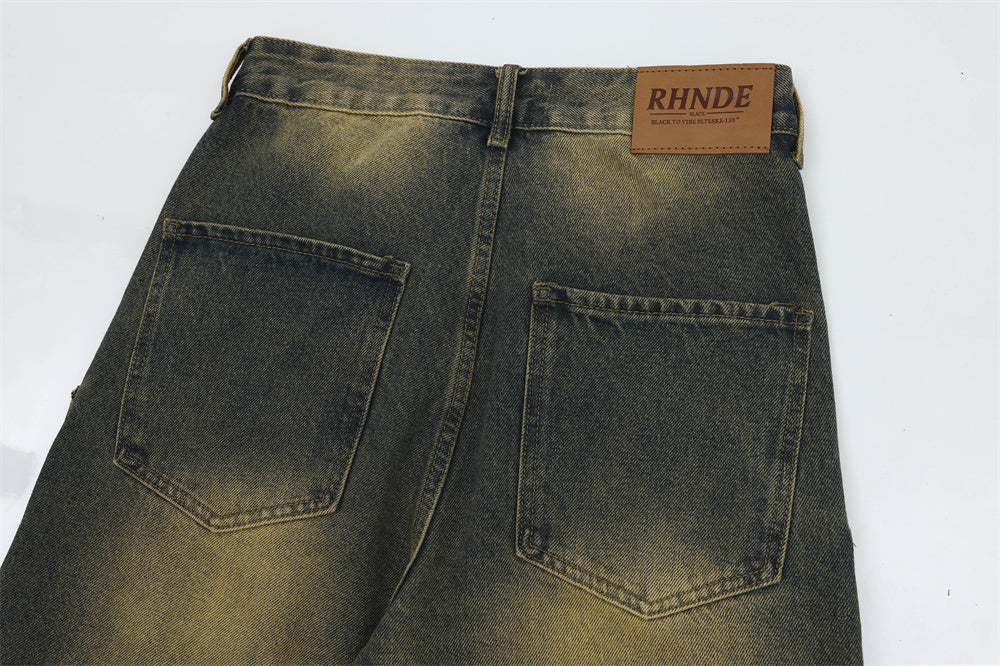 Multi-Pocket Workwear Jeans For Men