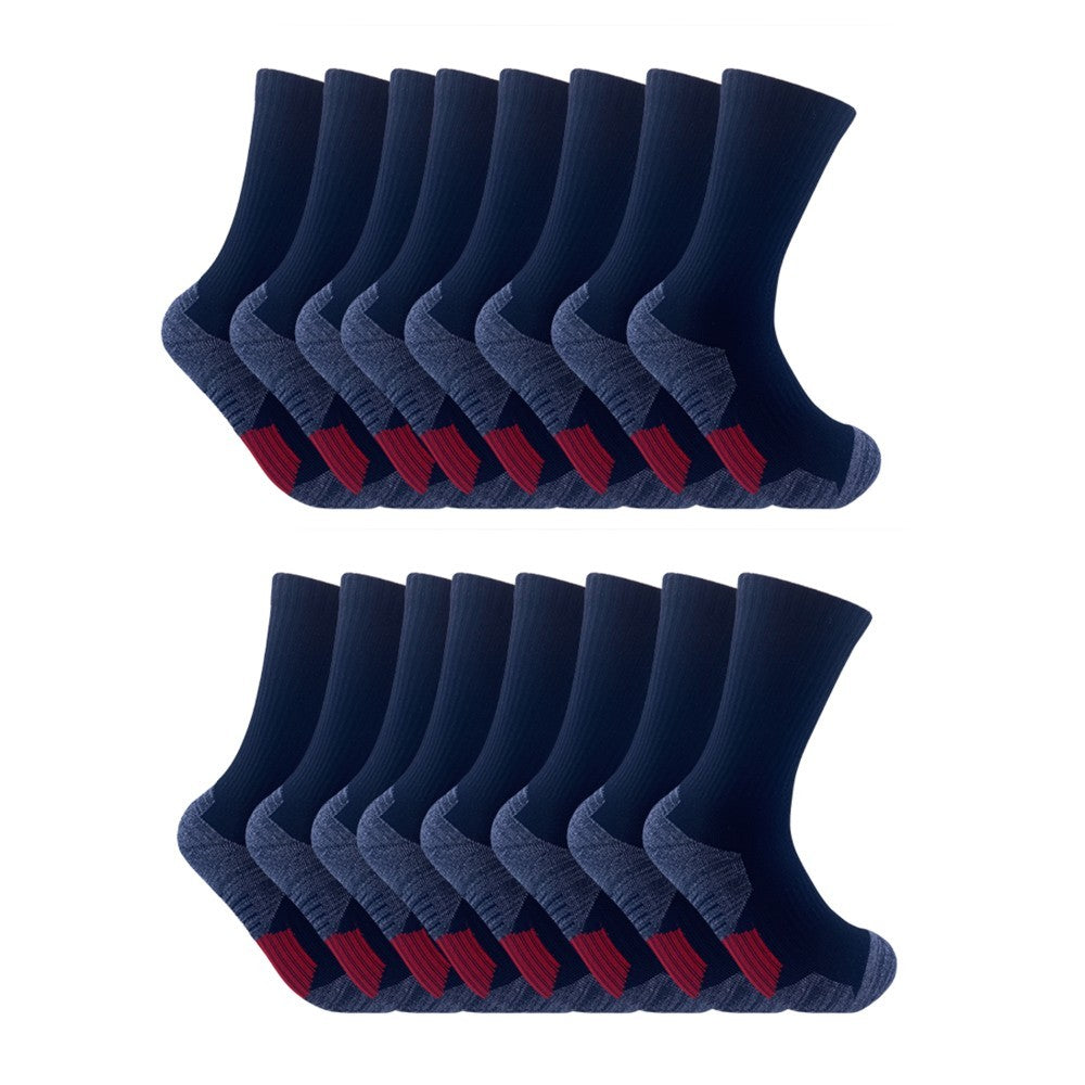 Unisex 8 Pairs Of Sports Socks, Basketball Socks - Durable, Breathable And Comfortable, Towel Sole Shock Absorption