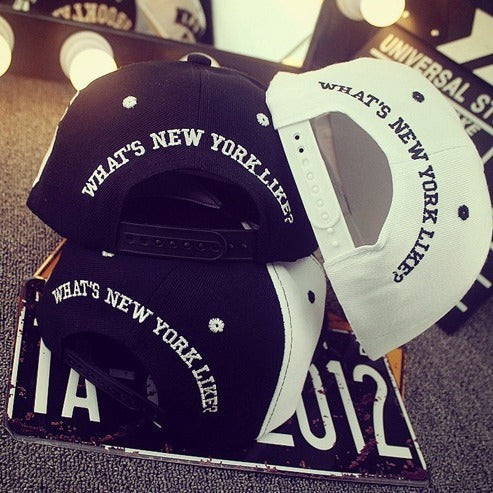 Hip Hop Hat Black And White Elements 1947 Letters Peaked Cap