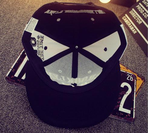 Hip Hop Hat Black And White Elements 1947 Letters Peaked Cap