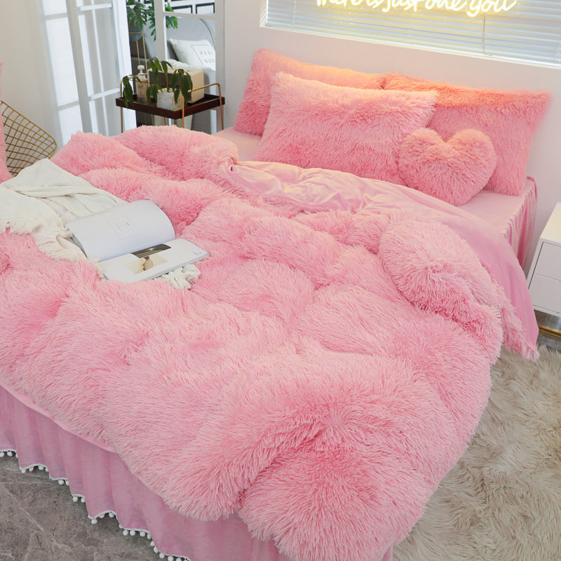 4-piece mink bed set