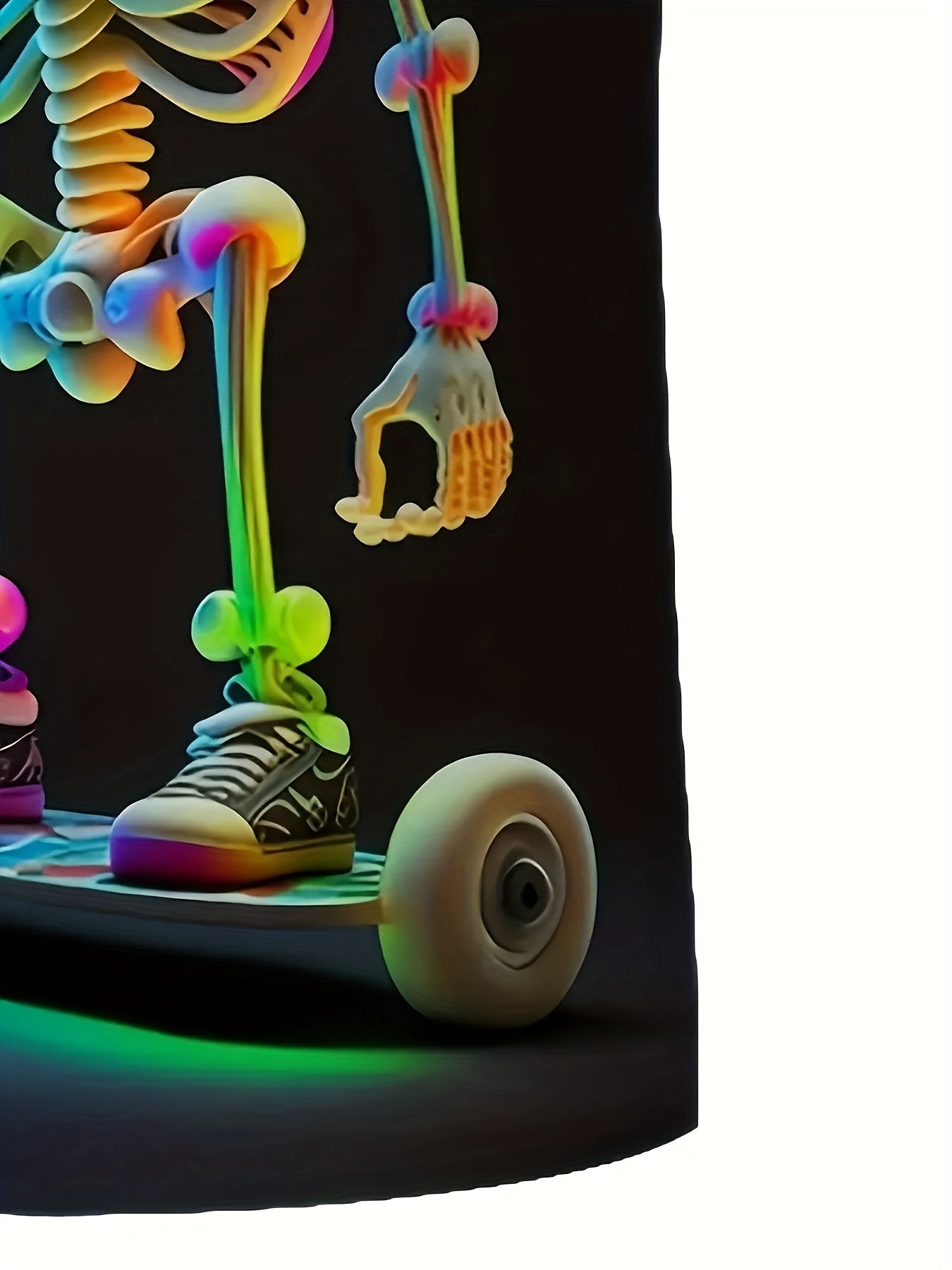 Men's Skull Print T-shirt, Casual Short Sleeved Round Neck T-shirt, Outdoor Men's Clothing