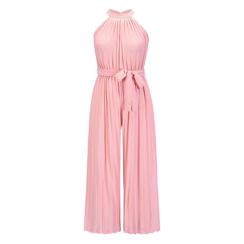 Women's Casual Fashion Solid Color Slim Jumpsuit
