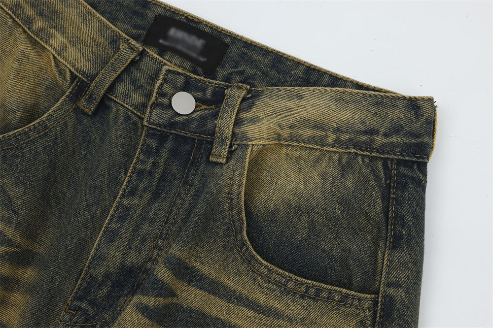 Multi-Pocket Workwear Jeans For Men