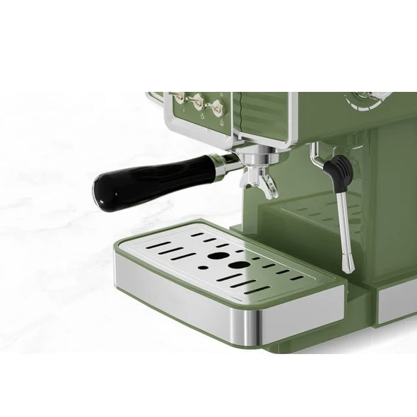 15 Bar Espresso Coffee Machine With Milk Frother Steam Wand, 1350W Professional Coffee Maker, 54 Oz Removable Water Tank Espresso Maker Cappuccino, Latte, Machiato, Green, For Home Barista