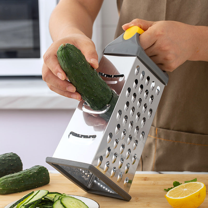Stainless Steel Four-surface Paring Knife Multi-faceted Grater Vertical 9-inch Kitchen Tools