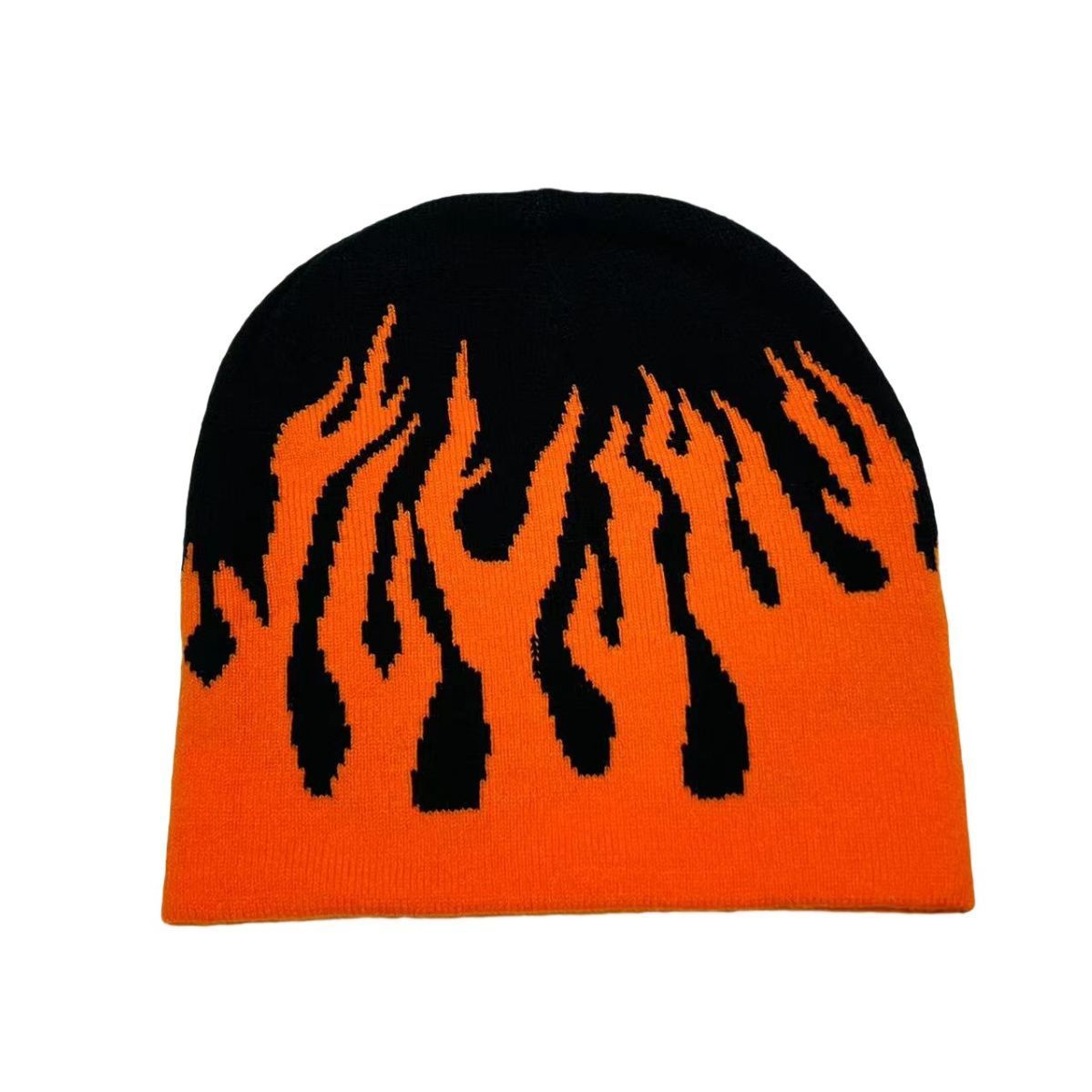 Knitted Hat Hip-hop Street Flame Sleeve Cap