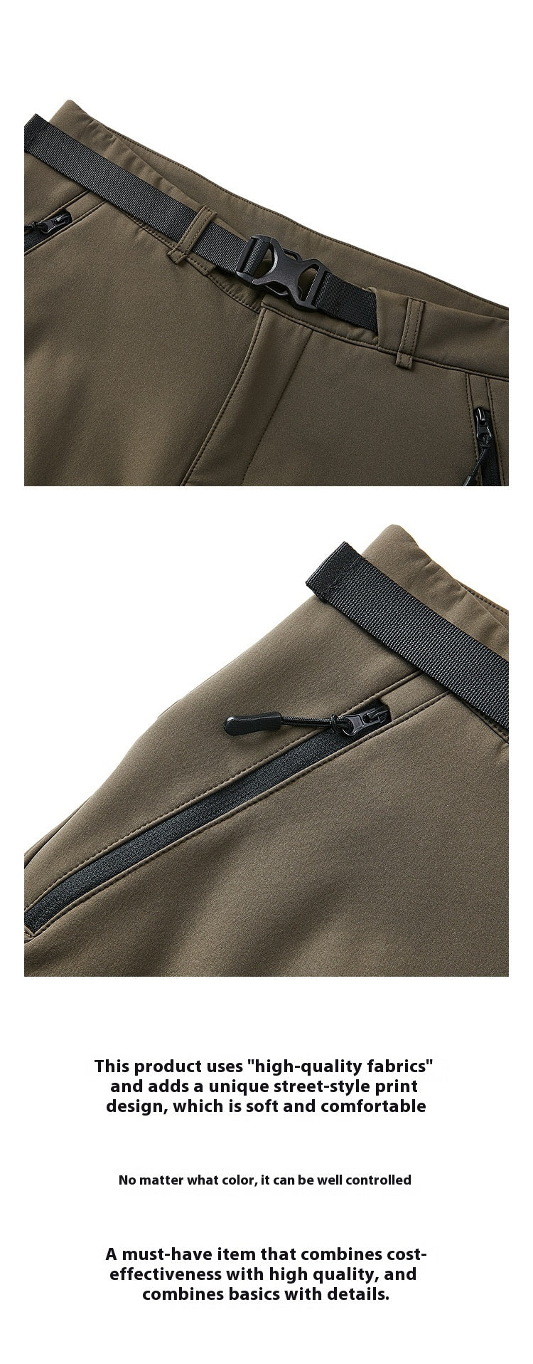 Autumn And Winter Outdoor Fleece-lined Casual Trousers