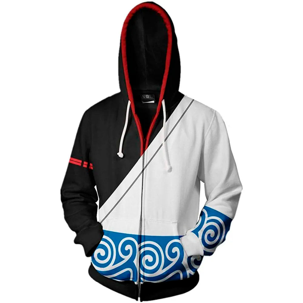 New  Autumn Winter 3D Printed Anime Gintama Men Women Sweatshirt Fashion Cosplay Zipper Men Hoodies Streetwear Jacket Hoodie