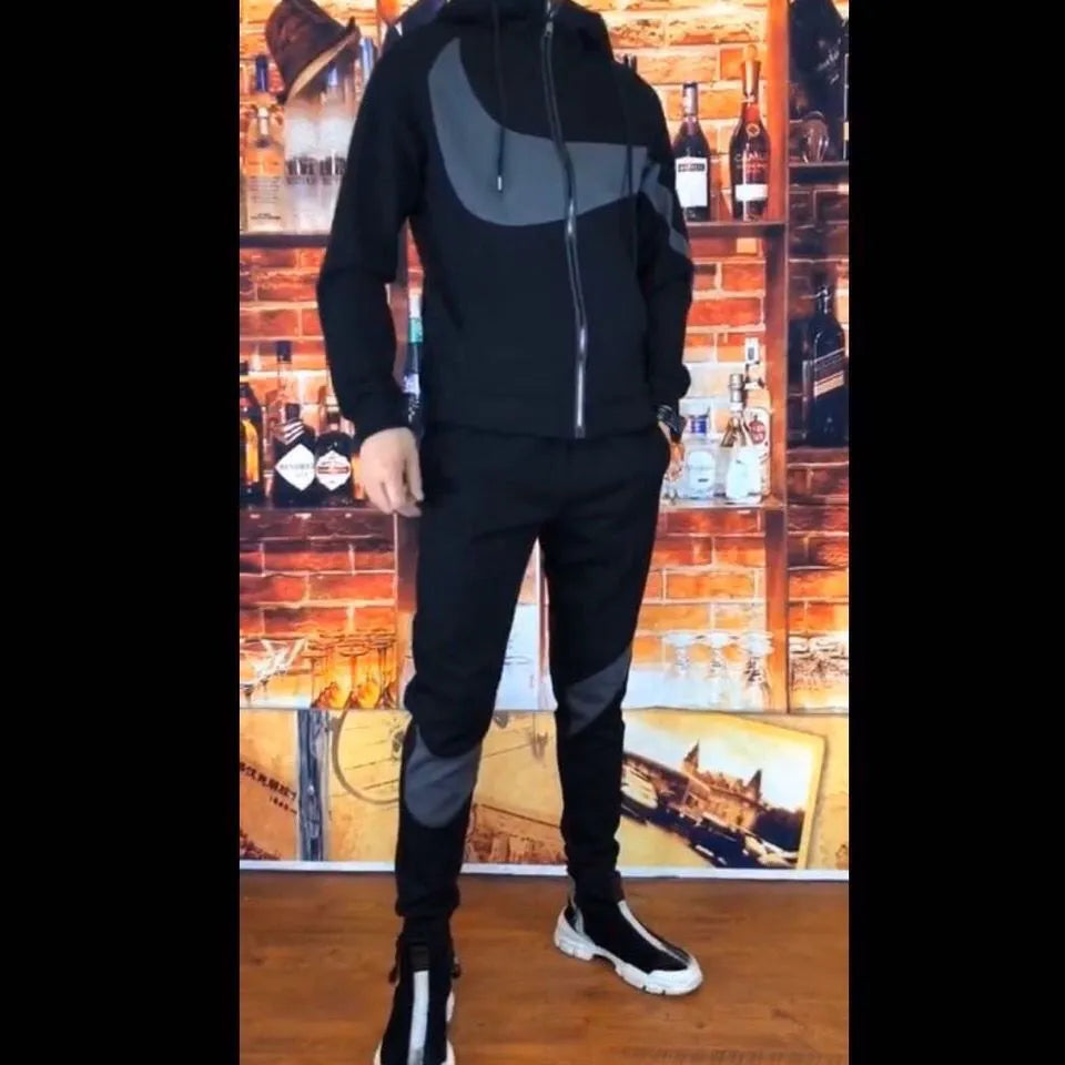 Men's suits autumn winter cotton clothes suit man sports fashion sweatshirt