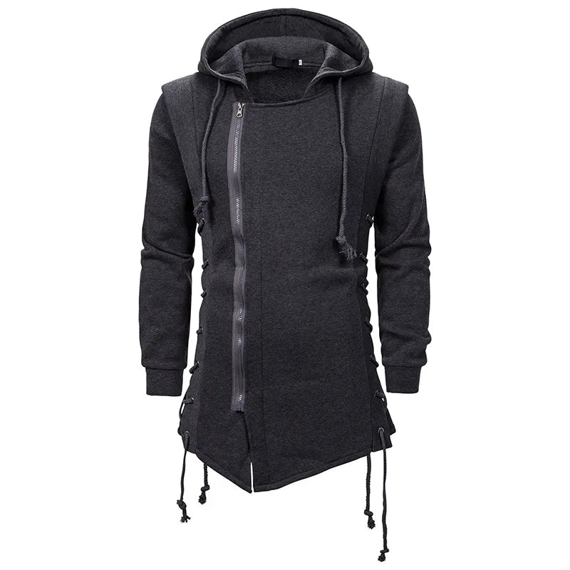 New Men Hoodies Sweatshirts Casual Solid Long Sleeve Sweatshirt Dark Hooded Loose Jacket Coats  Jojo Bizarre Adventure
