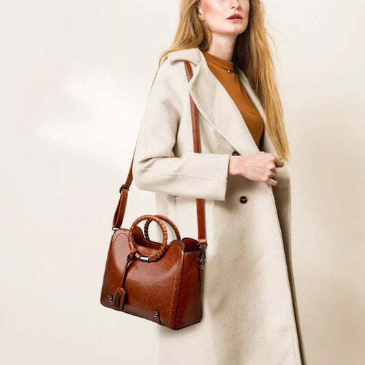 Luxury Brand PU Leather Women's Bags Ladies vintage High Quality Designer Shoulder Bag for Female retro style