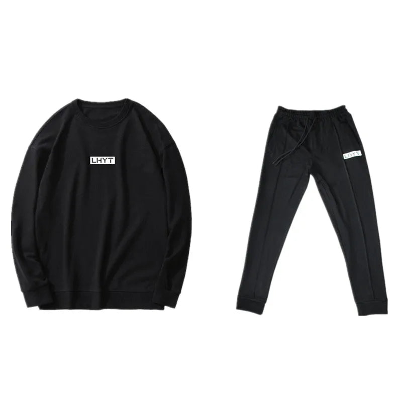 New Tracksuit Hoodie +Pants Men Casual Sweatshirt Joggers Sweatpants Male Cotton Jacket Autumn Winter Sportswear Male Sets
