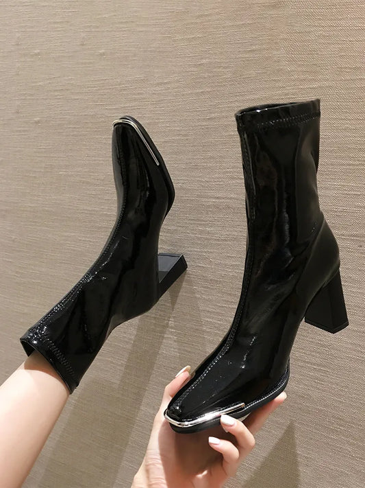 Women's shoes ankle boots 2020 autumn new thick heel high heel non-slip fashion casual motorcycle boots
