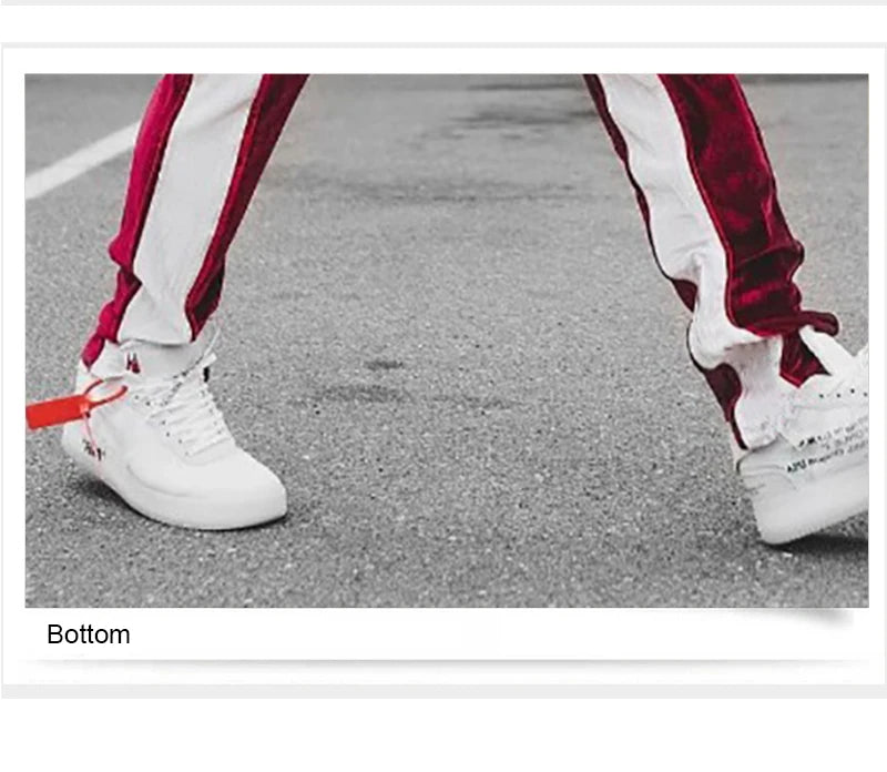 Gold Velvet Tracksuit Men's Set Spring Autumn Sport Suit Male Plus Velvet Thick Hoodies+ Pants Warm Sweatshirt Autumn Sportswear