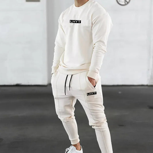 New Tracksuit Hoodie +Pants Men Casual Sweatshirt Joggers Sweatpants Male Cotton Jacket Autumn Winter Sportswear Male Sets