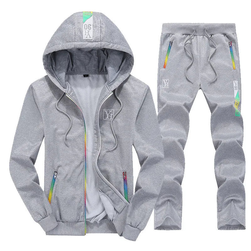 BOLUBAO Men Sets Fashion Sporting Suit Male Autumn Casual Cardigan Sweatshirt + Sweatpants 2 Pieces Tracksuit Men Warm Set Coat