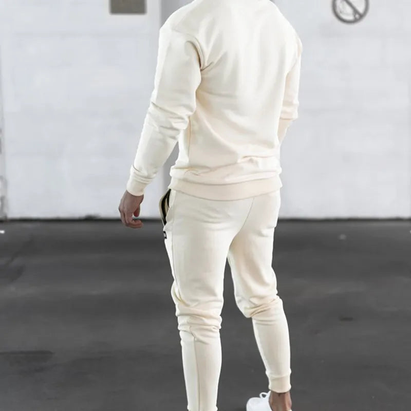 New Tracksuit Hoodie +Pants Men Casual Sweatshirt Joggers Sweatpants Male Cotton Jacket Autumn Winter Sportswear Male Sets