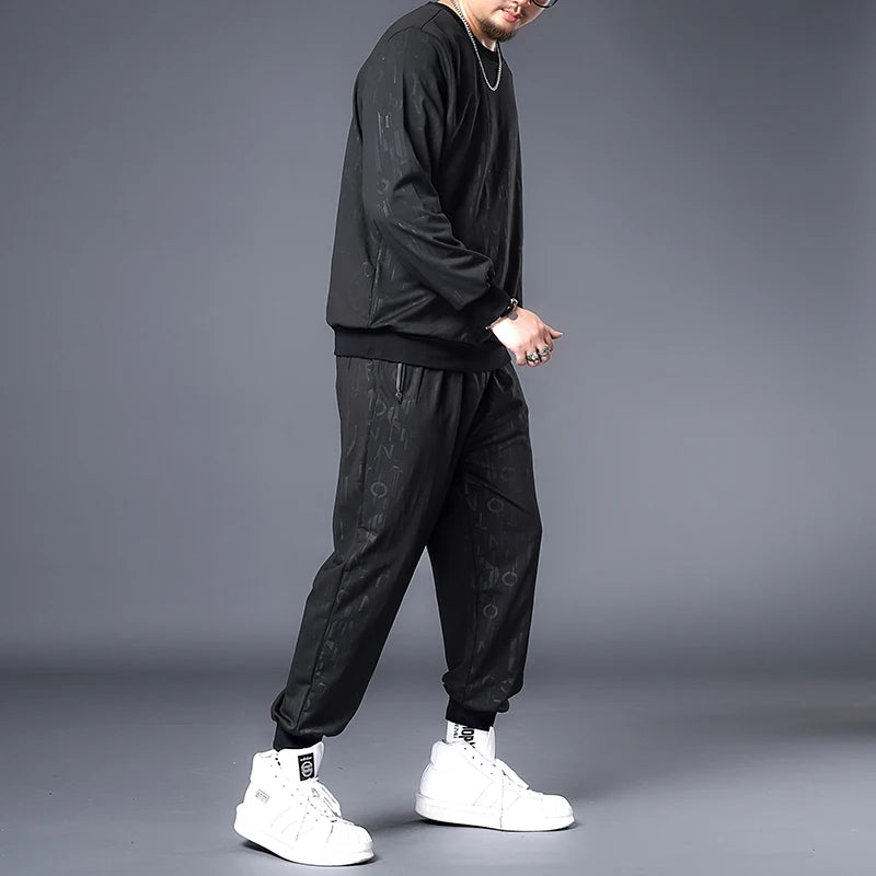 Plus size 7XL 6XL 5XL Suit Men 2020 Casual Tracksuit Mens  Man Set Pant Suits Solid Long Sleeved Male Clothing Hoodie+Pants