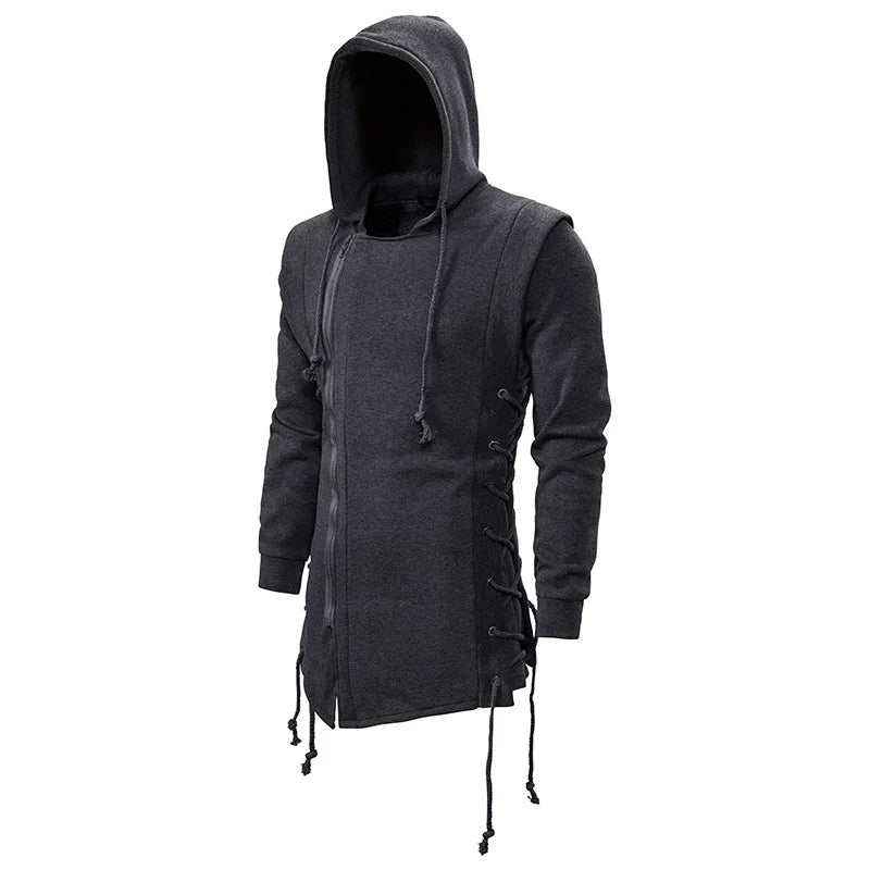 New Men Hoodies Sweatshirts Casual Solid Long Sleeve Sweatshirt Dark Hooded Loose Jacket Coats  Jojo Bizarre Adventure
