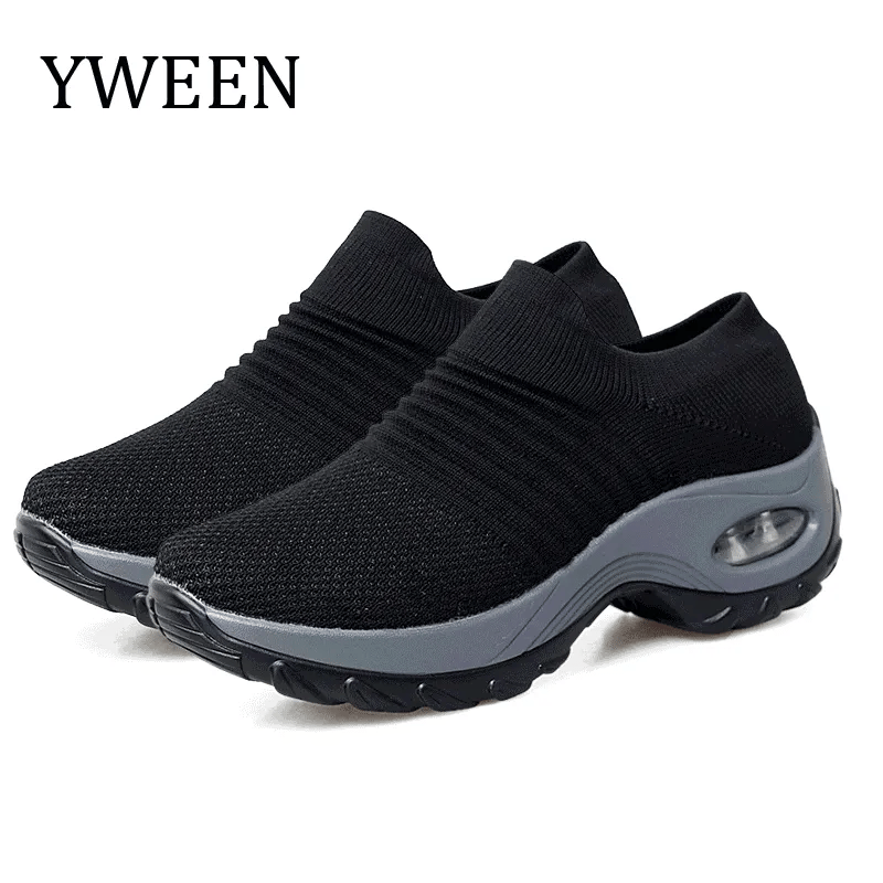 Hot Sale Women's Shoes Spring Ladies Wedges Casual Shoes Woman Trainers Comfort Femal Height Increasing Women Platform SneakersI7