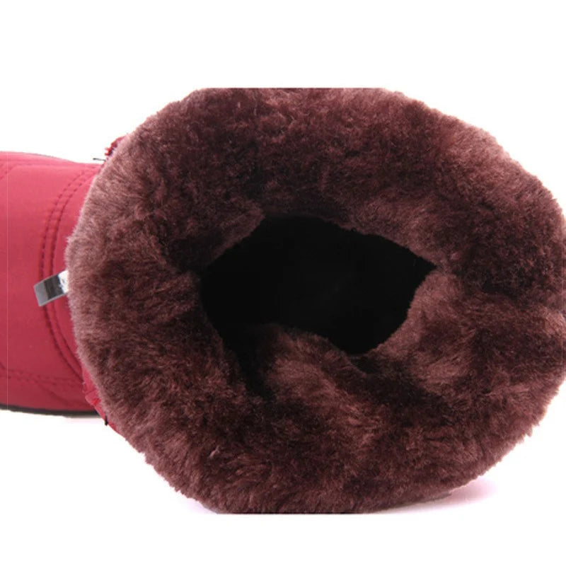 BEYARNEWarm Fur Winter Boots for Women 2019 Warm Waterproof Winter Boots Mid Calf Snow Boots Women's Boots Women's Shoes Shoes